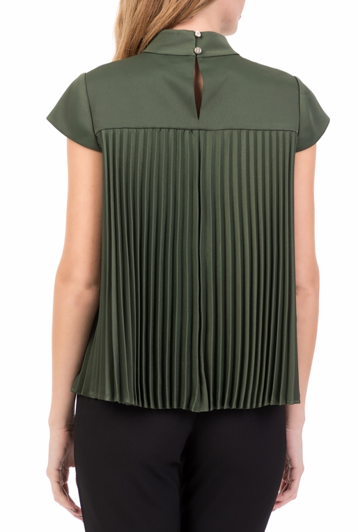 TED BAKER-Γυναικεία μπλούζα  LAURRA PLEATED πράσινη